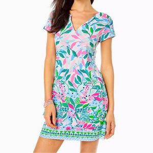 Lily Pulitzer Sophiletta Dress UPF+ Short Sleeve Dress in Water Lily Green